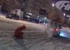 Экстремалы прокатились на сноуборде по заснеженному Нью-Йорку 26.01.2016